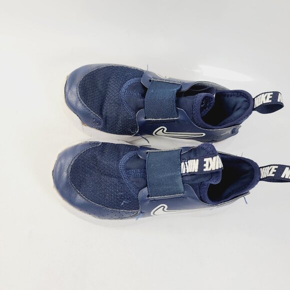 Nike Flex Runner 3 Girls' Midnight Navy White Preschool Running Shoes Size 10.5C - Picture 3 of 6
